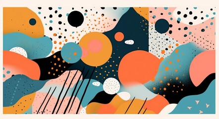 background colourful element abstract design art circle illustration celebration template modern. Generative AI.