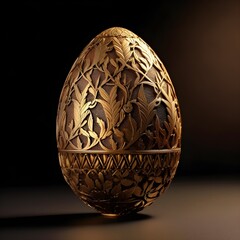 a sculpture of a dragon egg with intricate details created with Generative AI technology.