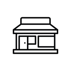 Black line icon for retailer 