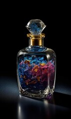 Obraz na płótnie Canvas Luxury beautiful perfume bottle. Product photography. Generative Ai