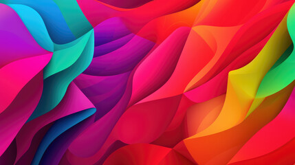 Abstract colourful background in mysterious geometric shapes. AI generated