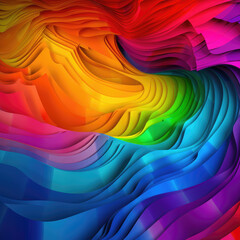Fototapeta premium Abstract colourful background in mysterious geometric shapes. AI generated
