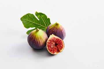 fresh figs on a white background