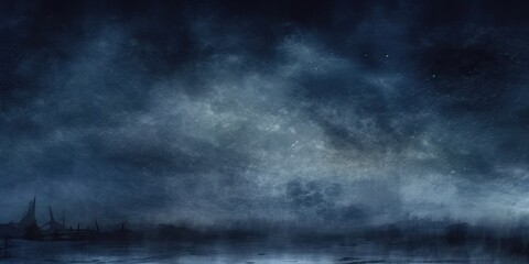 Obraz na płótnie Canvas gray grunge smoke texture, dark sky, black night cloud, horror theme background. Generative ai