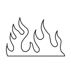 Vector of Fire & fire icon in thin line style