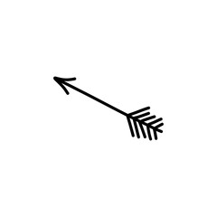 Arrow sketchy design elements vector illustration