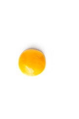 Silky creamy texture swatch, clean cleansing butter or balsam smear on white background.