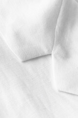 White linen jacket or waistcoat fabric swatch, Summer fashion cloth texture