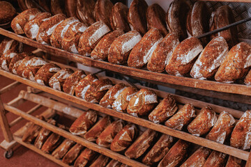 Organic Bakery - details of bakr baking bread