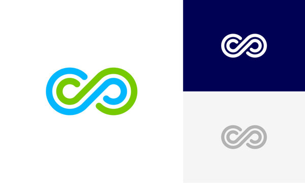 Infinity logo, loop logo icon design vector