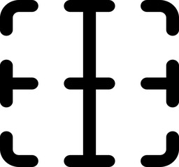 Layout border vertical simple icon illustration in line style and use for user interface, web, software and many others with PNG and pixel perfect shape