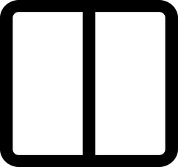 Layout two columns simple icon illustration in line style and use for user interface, web, software and many others with PNG and pixel perfect shape