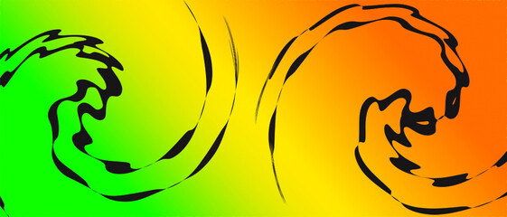 abstract background illustration with yelow and green color