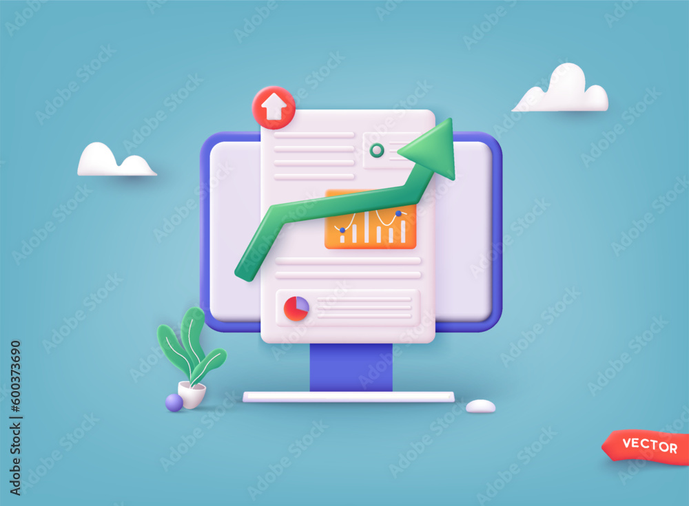 Poster business data analysis. stock investment exchange. financial statistics. financial report chart, dat
