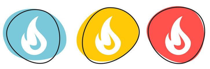 Button Banner für Website oder Business: Feuer oder Flamme
