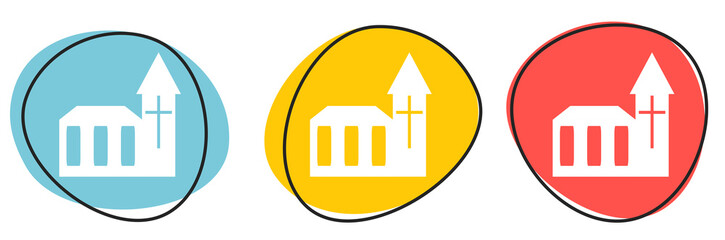 Button Banner für Website oder Business: Kirche, religion oder Gottesdienst