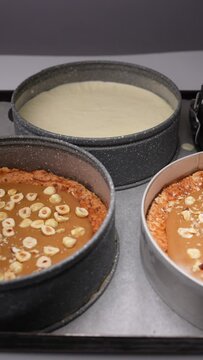 Confectionery factory. Making sweet cakes
