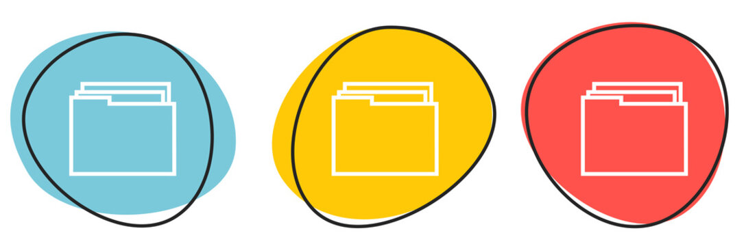 Button Banner für Website oder Business: Ordner oder Dokumente