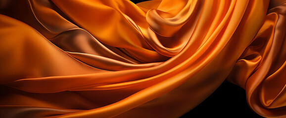 AI-generated silk gold texture, close-up, realistic scenery with soft edges