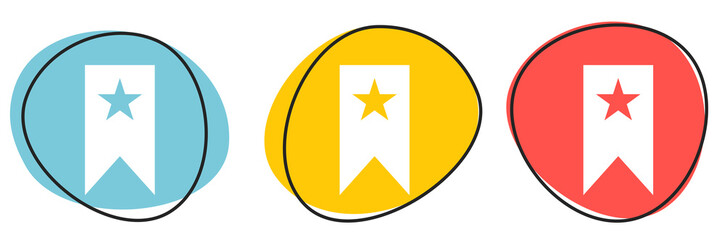 Button Banner für Website oder Business: Favorit oder Lesezeichen