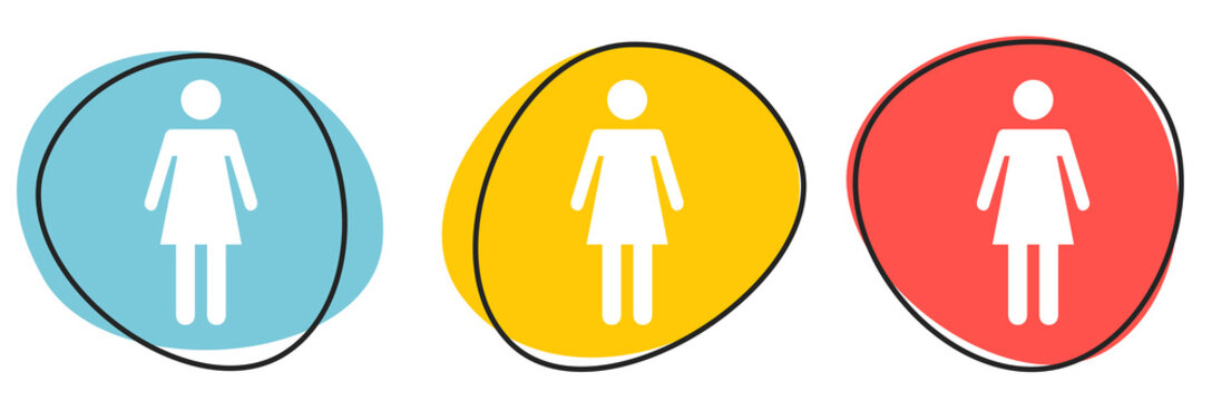 Button Banner für Website oder Business: Frau oder Frauen