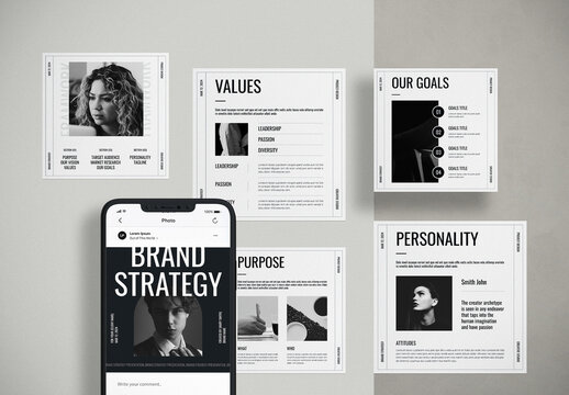 Brand Strategy Social Media Post Layout