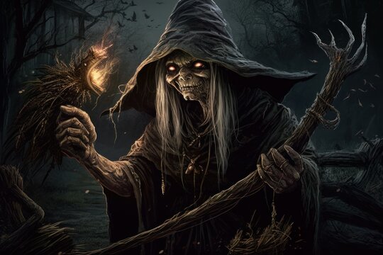 Old witch scary. Generate Ai