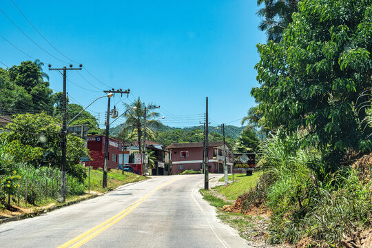 Road to the city Brusque, Santa Catarina, Brazil