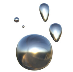 3d render of a sphere on a blue background silver day editable vector