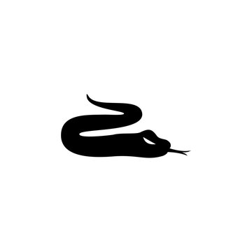 simple snake icon illustration vector