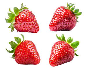 Strawberry isolated on white background. Generative Ai