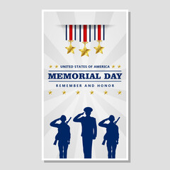 happy memorial day 30 mei stories social media instagram post template banner background