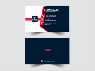 Double sided creative business card vector design template. Business card for business and personal use. Vector illustrator design. 