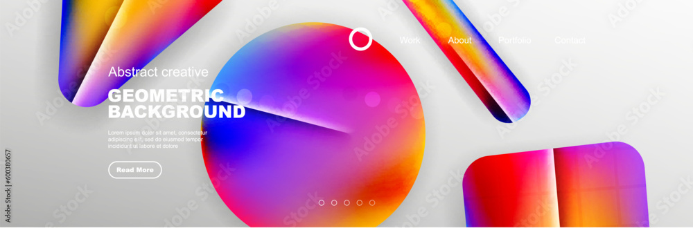 Wall mural abstract background for your landing page design. web page for website or mobile app wallpaper