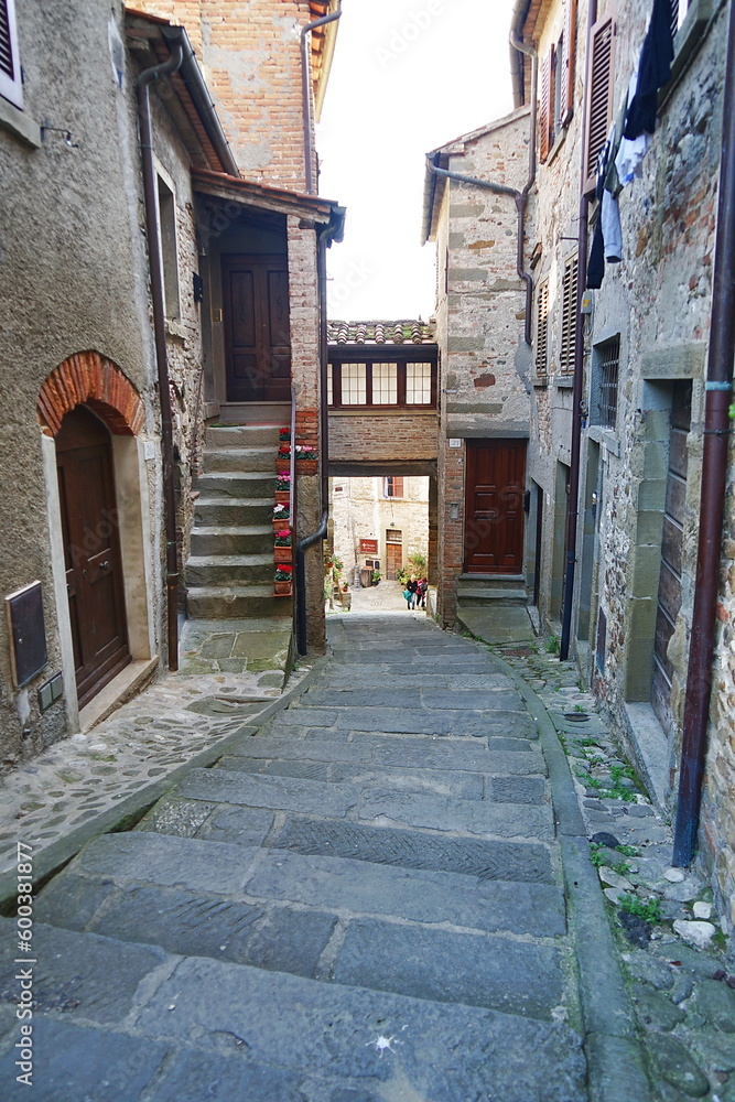 Wall mural Glimpse of the medieval old town of Anghiari, Tuscany, Italy