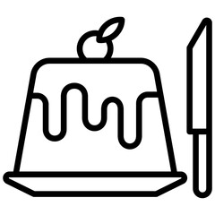 cake, bakery, breakfast food courts vector icons for web design, app, banner, flyer and digital marketing.