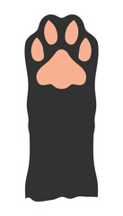 Fototapeta premium Cat or Dog Paw Cute Illustration