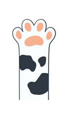 Cat or Dog Paw Cute Illustration