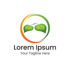 Natural logo vector illustration with green color