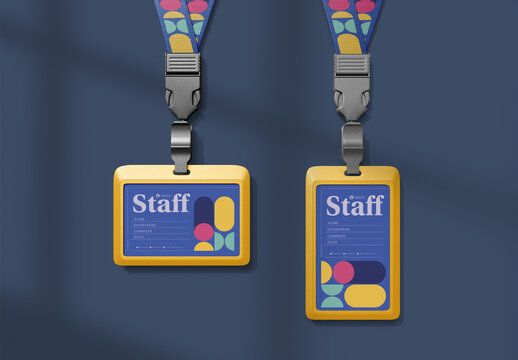 Set ID Card Holder Mockup