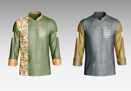Men's Chef's Jacket Mockup