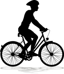 Bike and Bicyclist Silhouette