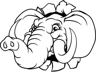 Elephant Sports Animal Mascot