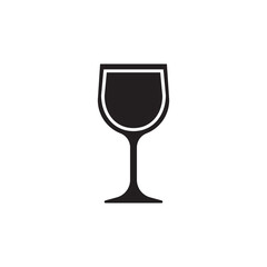 Obraz premium Vine cocktail icon, drink glass