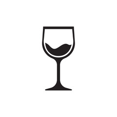  Vine cocktail icon, drink glass