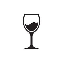  Vine cocktail icon, drink glass