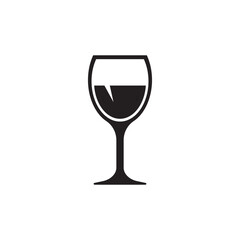  Vine cocktail icon, drink glass