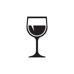  Vine cocktail icon, drink glass