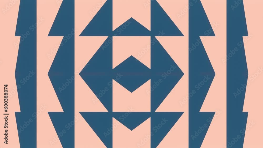 Aufkleber Dynamic pattern of transforming geometric shapes. 3d rendering loop animation