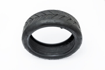 A brand new electric scooter rubber cover on a smooth